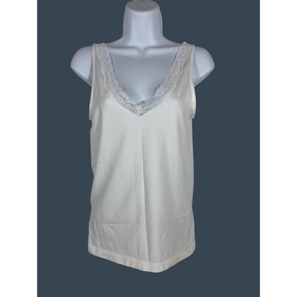 Ambrielle Seamless V-Neck Tank Top Womens Size Medium Stretchy Shapewear Cami - Picture 1 of 4